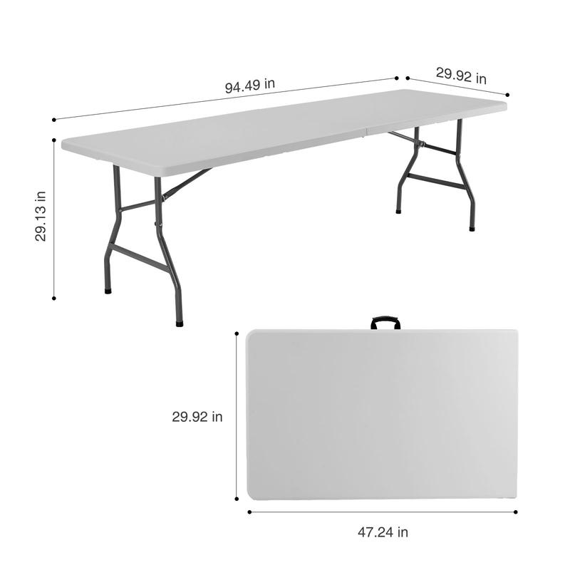 Sweet Furniture F Folding Table Outdoor Indoor Heavy Duty Portable Table with Carrying Handle for Camping Picnic Party