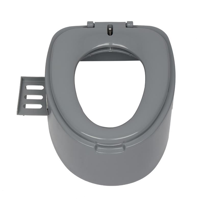 Portable Toilet with Non-slip insert Grey