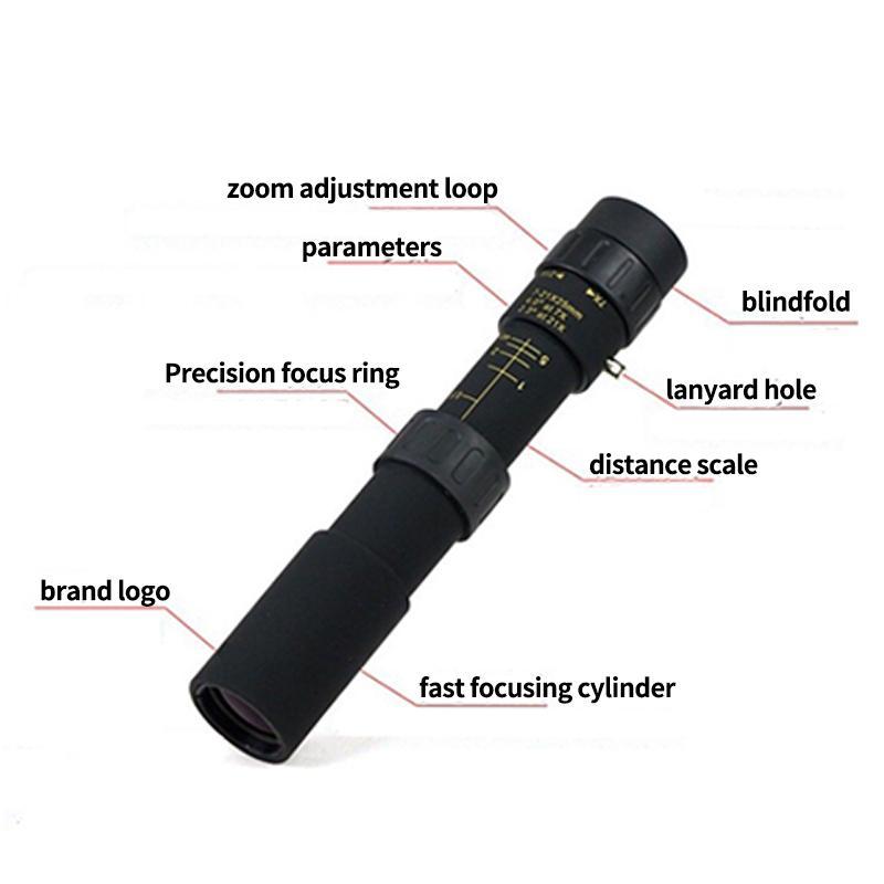 Portable High Magnification Monocular Telescope, High Definition Monocular Telescope with Tripod & Phone Holder, Outdoor Camping & Hiking Equipment