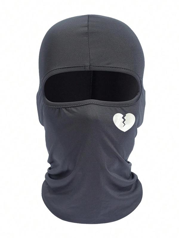 Street Trend Heart Graphic Ski Mask, Sports Soft Comfy Ski Mask for Both Women & Men, Personalized and Stylish Ski Mask Suitable for Outdoor Sports, Skiing