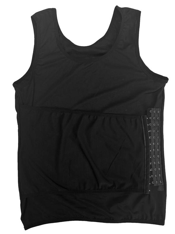 Sporty Men's Plain Adjustable Hooks Round Neck Sheer Sports Vest, Breathable Quick Drying Sports Compression Tank Top, Running Vest, Tummy Control Shaper for Men