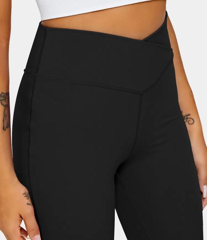 Halara High Waisted Crossover Flare Yoga Leggings
