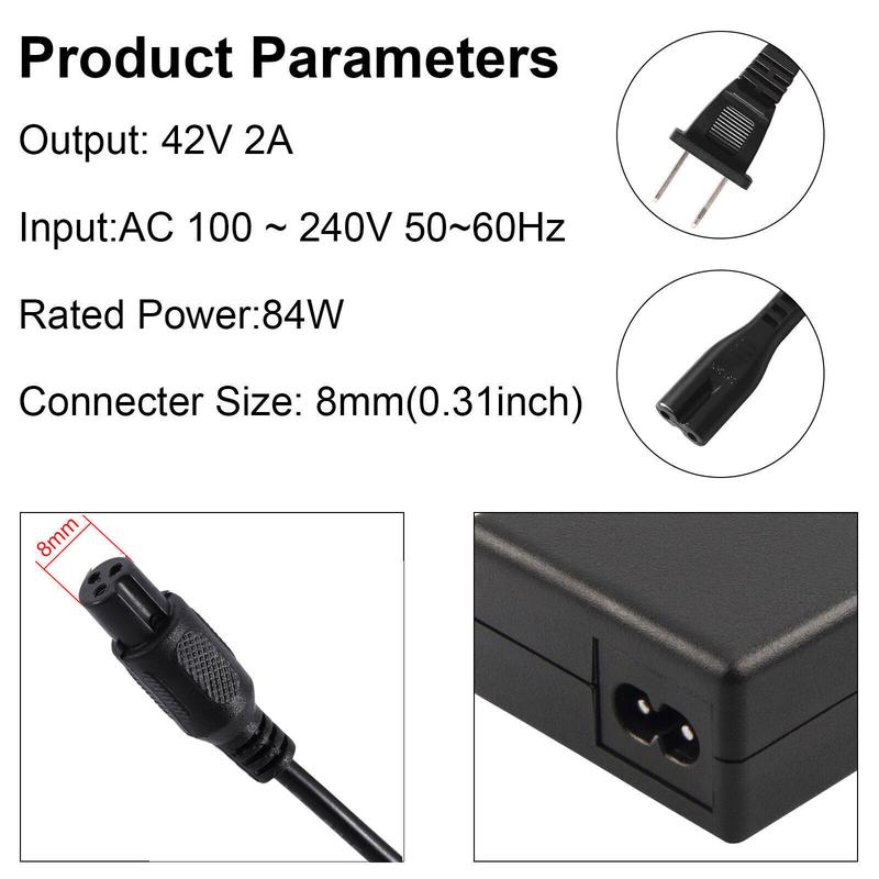 Balancing Scooter Hoverboard Charger Power Supply 42 Volt 2AMP For 36V Battery