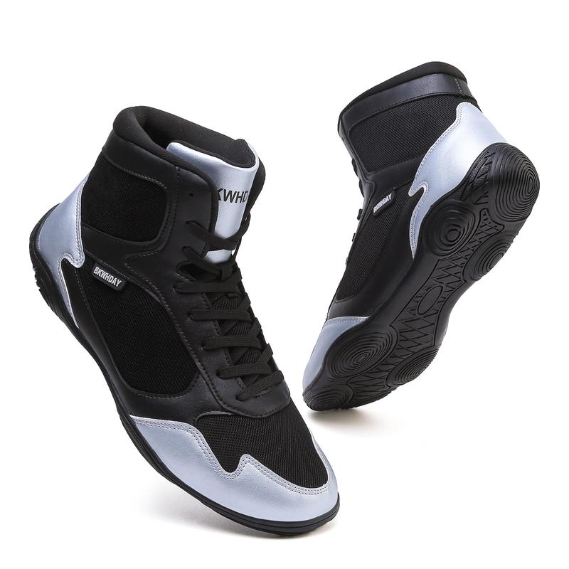 High Top Men Wrestling Shoes Boxing Shoes for Men Pro Wrestling Boots Fitness Weightlifting Powerlifting Shoes