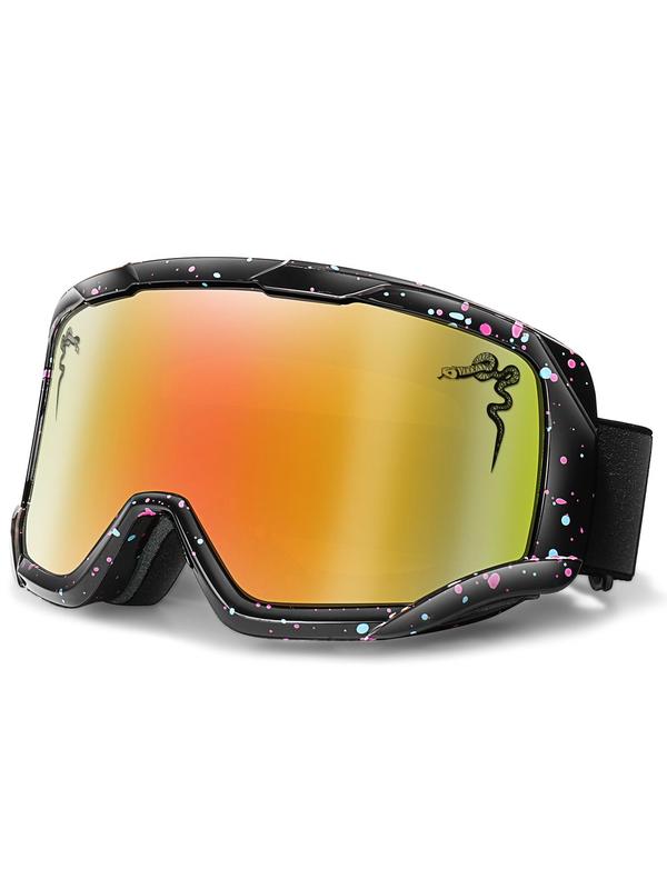 Sporty Unisex's All Over Print Anti-Fog Ski Goggles, Snake Printed Adjustable Outdoor Sports Windproof Goggles, Sport Eyewear for Skiing Skating Women Men