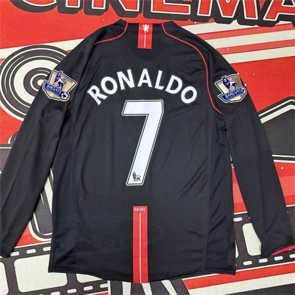 Soccer Jersey Fans Version Away kit Cristiano Ronaldo #7 Black Long Sleeves