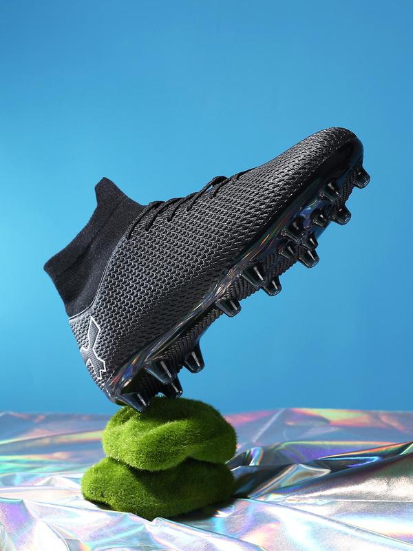 Men's Geometric Print Soccer Shoes, Summer Outfits, Long Spike Football Shoes, Comfortable Competition Sports Shoes For Outdoor & Indoor Training, Football Accessories