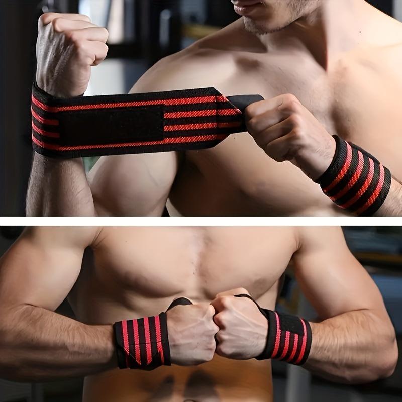 Striped Pattern Sports Wristband, 1 Count Adjustable Elastic Wrist Band, Sports Wristband for Weightlifting Running Squatting, Gym Accessories