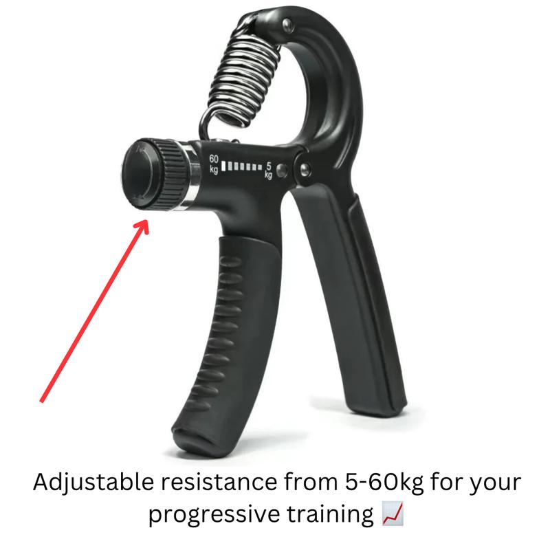 Hand Grip Strengthener with Adjustable Resistance 5-60kg Forearm Muscle Exerciser, Hand Gripper for Veins, Grip Strength Trainer for Athletes and Injury Recovery, Smart Counter Progress Tracker