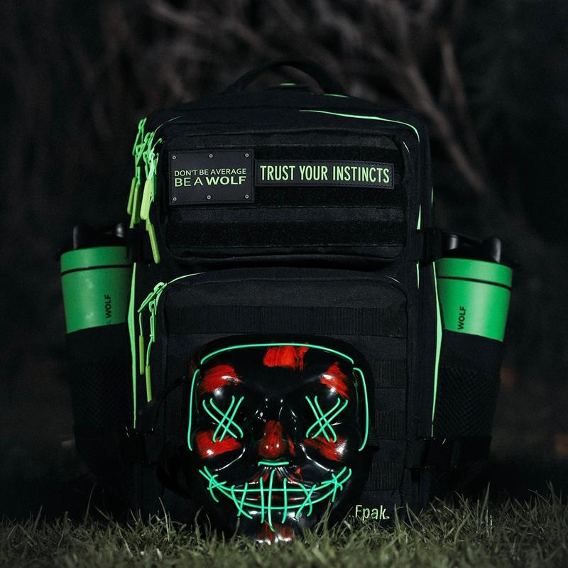 35L Backpack Black Neon Green