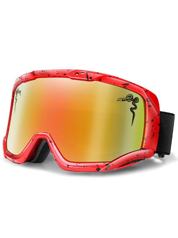 Sporty Unisex's All Over Print Anti-Fog Ski Goggles, Snake Printed Adjustable Outdoor Sports Windproof Goggles, Sport Eyewear for Skiing Skating Women Men