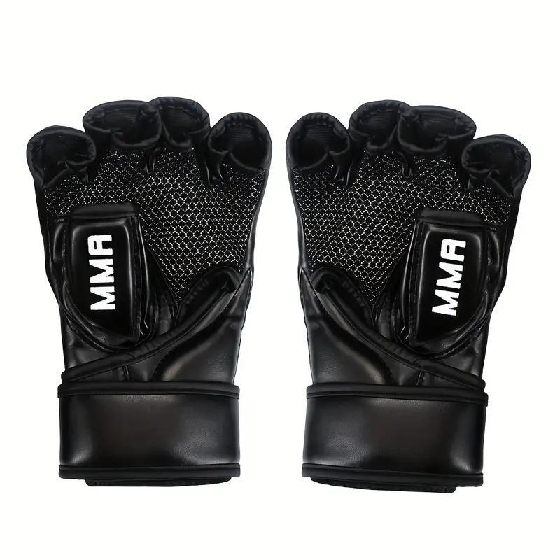 Comfort Adult Half Finger Combat Sanda Gloves, 1 Pair Non-slip Breathable MMA Gloves, Sports Boxing Equipment for Training, Protective Gear, Gym Accessories, Sports Gloves