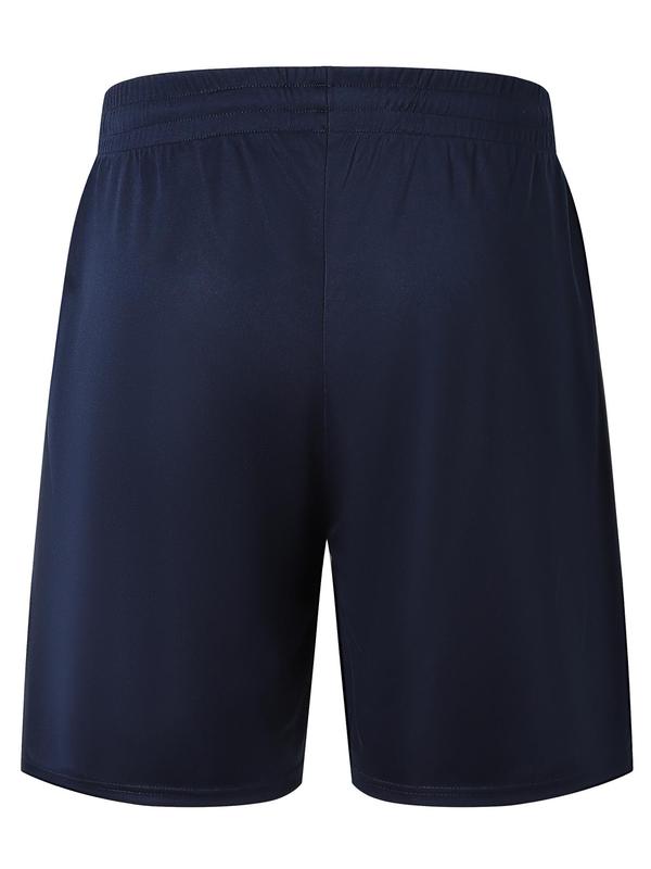Men's Solid Drawstring Waist Gym Shorts, Breathable Comfortable Pocket Shorts for Gym Workout Running, Men's Sportswear for All Seasons