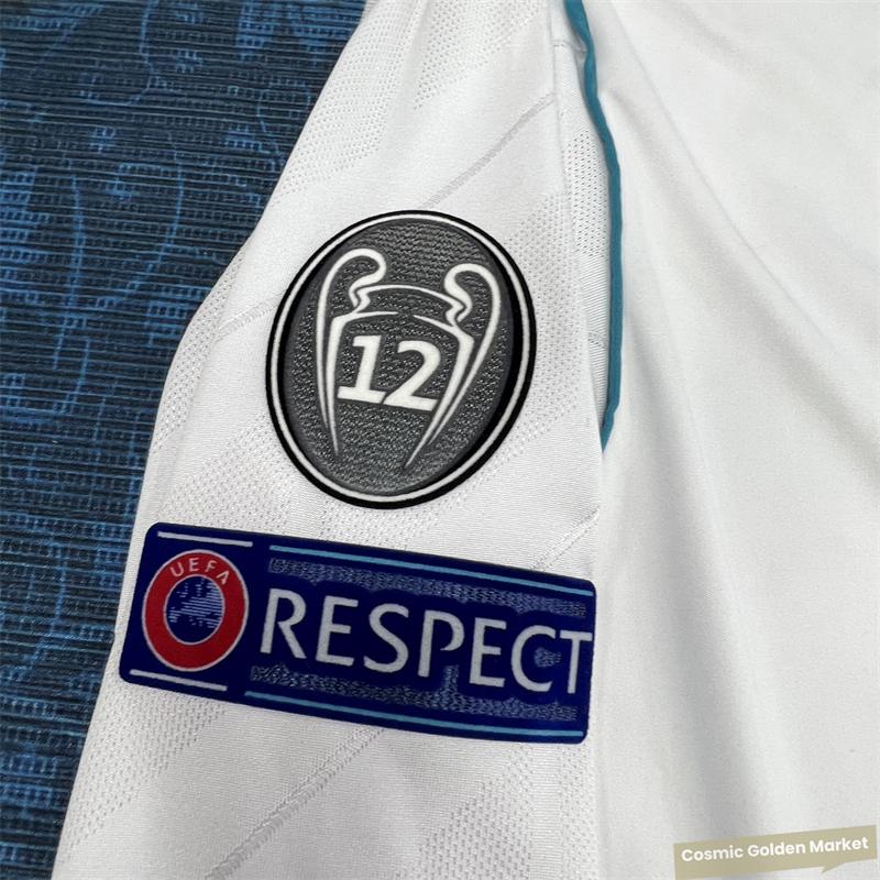 1718  Home Long Sleeve White No. 7 Ronaldo