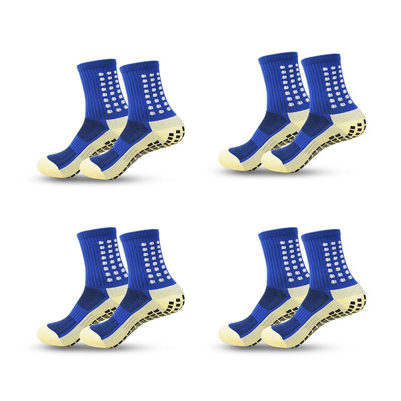 4 Pair Grip Soccer Socks Anti Slip Non Slip Men's Athletic Socks for Football Basketball Sports