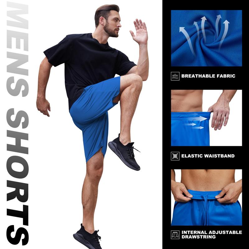 Men's 5-pack gym shorts quick-drying lightweight sports basketball running shorts with pockets