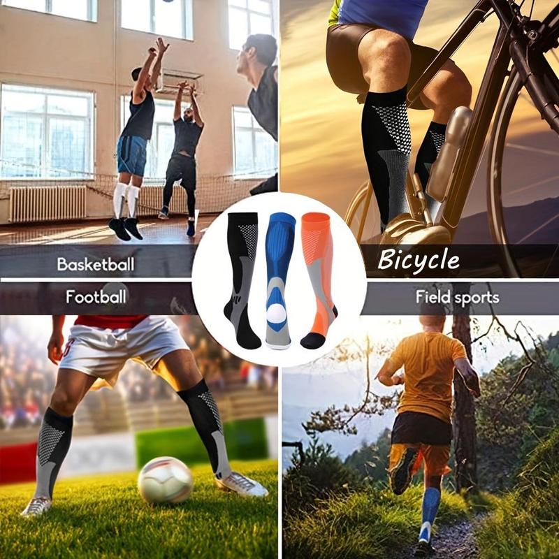 Running Socks, 1 Pair Breathable Comfortable Sports Socks for Men & Women, Athletic Socks for Running Cycling Football, Outdoor Sports Socks