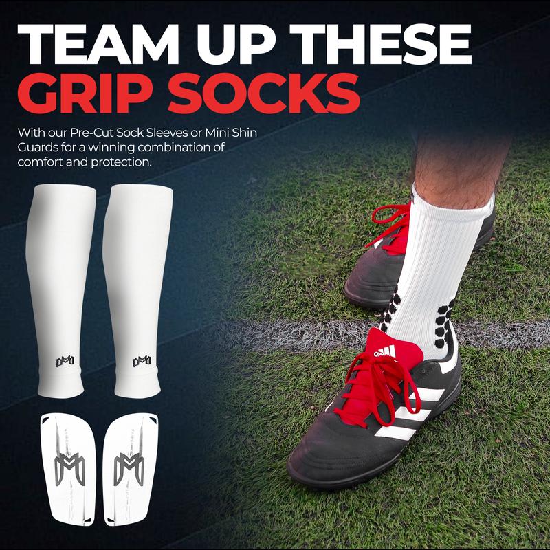 MediCaptain Soccer Grip Socks with Cushion Ankle Protection, NonSlip Soccer Socks With Grip Pads, Mens Women Youth Age 13+ Grip Socks, Blister Prevention Athletic Sock for Soccer, Basketball, Football