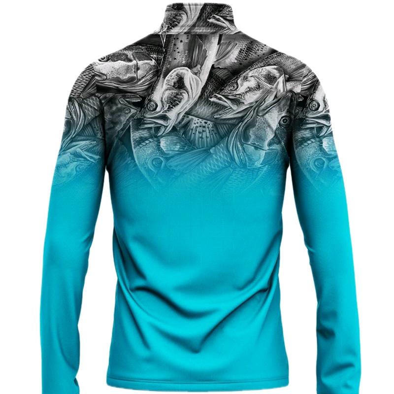 Salty Traditions Bright Blue Performance Shirt, Fishing, Outdoors