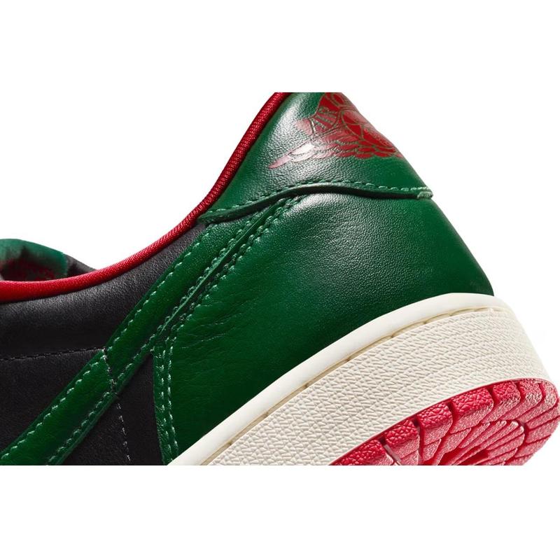 Women's Jordan 1 Retro Low OG Black Gorge Green-Varsity Red (CZ0775 036)