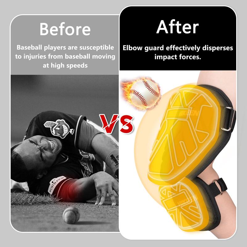 Hikeen Baseball Elbow Guard,Elbow Pads for Softball & Baseball Batting ,Forearm Guard for Protecting Biceps Forearm Elbow,Elbow Shield