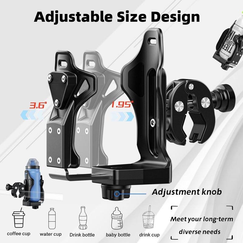 Anti-  Cup Holder,  Adjustable Size Bike Water Bottle Holder for 1.95-3.6