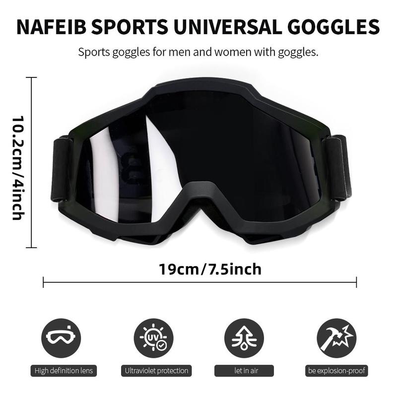 Motorcycle Goggles, Motorcycle Goggles with Neon Reflective Lens, Off-road Riding Goggles, Protective Gear for Motorcycle, Motorcycle Accessories