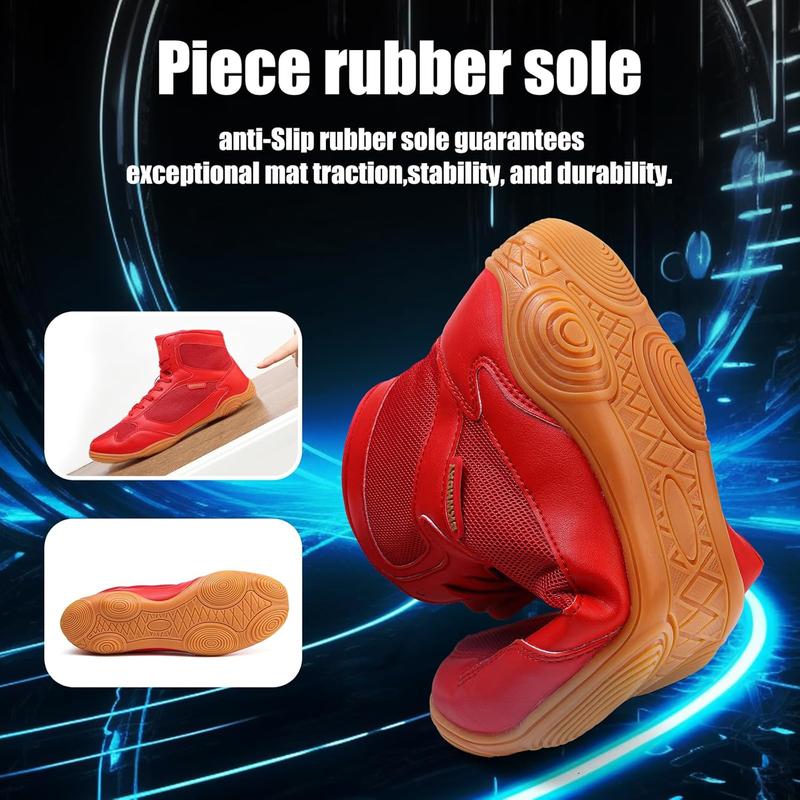 High Top Men Wrestling Shoes Boxing Shoes for Men Pro Wrestling Boots Fitness Weightlifting Powerlifting Shoes