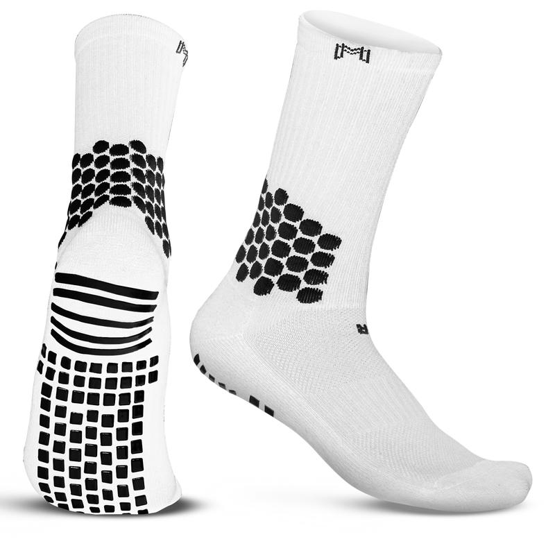 MediCaptain Soccer Grip Socks with Cushion Ankle Protection, NonSlip Soccer Socks With Grip Pads, Mens Women Youth Age 13+ Grip Socks, Blister Prevention Athletic Sock for Soccer, Basketball, Football