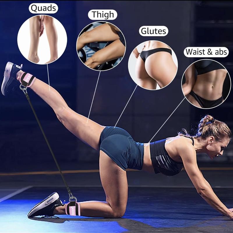 Ankle Resistance Bands with Cuffs,  Ankle Resistance Band for Leg, Booty Workout Equipment for Kickbacks Hip Fitness Training, Exercise Bands for Butt Lift Women Workout Equipment for home，exercise equipment at home