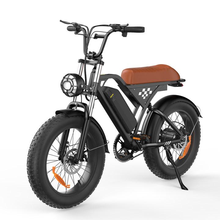  EB5 Adult All-Terrain Electric Bike, 500 Watt Motor, Top Speed 20 mph, Can Travel 55+ Miles, 20 Inch Thick Tires, Front and Rear Suspension System. bike