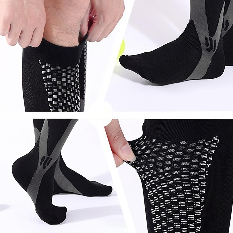 Running Socks, 1 Pair Breathable Comfortable Sports Socks for Men & Women, Athletic Socks for Running Cycling Football, Outdoor Sports Socks