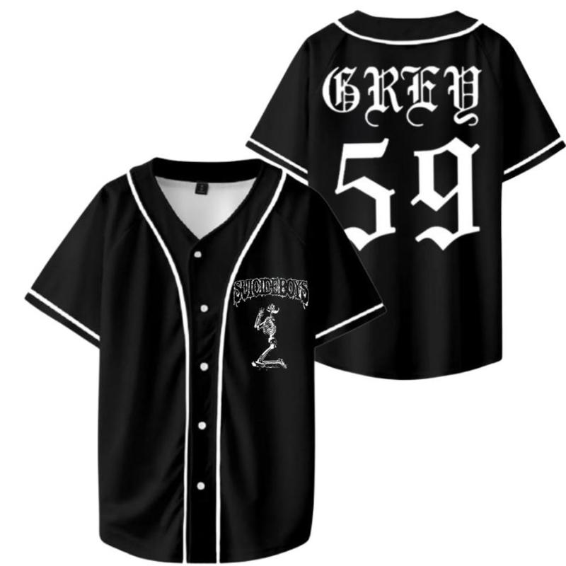 Sboys Tour 3D Baseball Jersey Greyy Gr-59, Sboys Concert Merch 2024 Jersey, Grey Day All Over Print Shirt, American Rapper Hip hop Album Sport Team Outfit, Outdoor Clothing, Gift For Fan