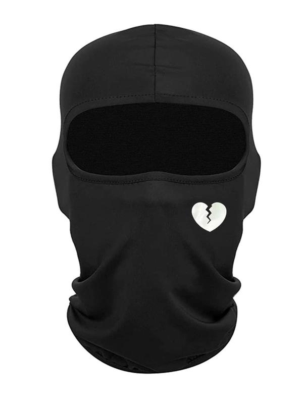 Street Trend Heart Graphic Ski Mask, Sports Soft Comfy Ski Mask for Both Women & Men, Personalized and Stylish Ski Mask Suitable for Outdoor Sports, Skiing