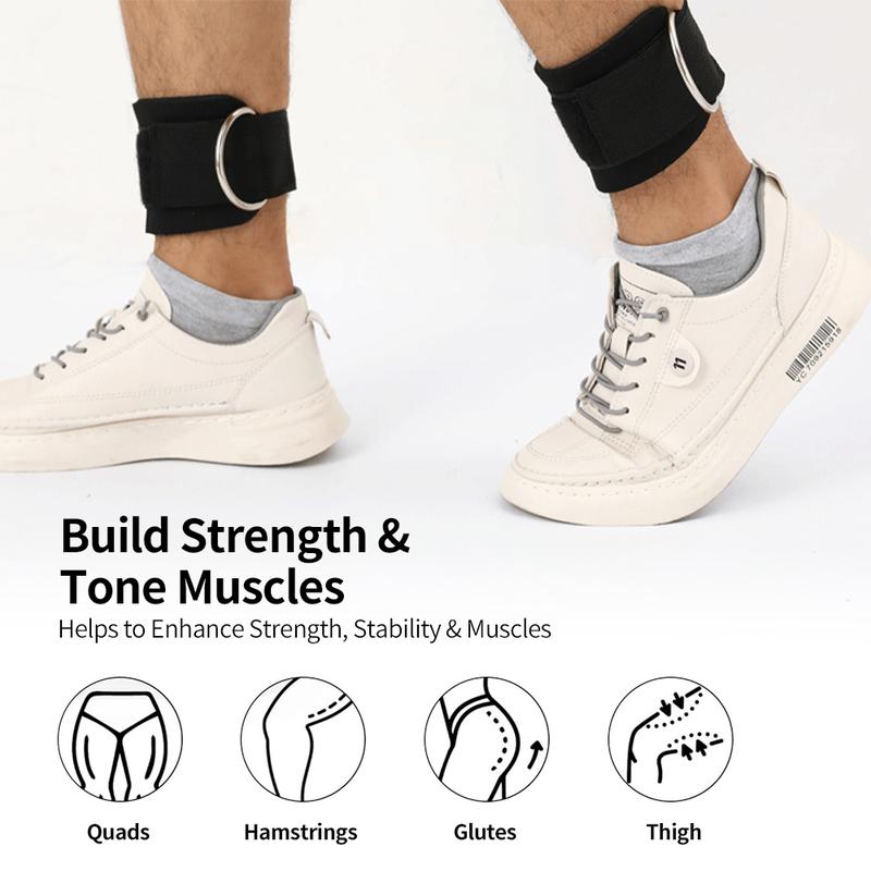 Ankle Strap for Cable Machines and Resistance Bands, 2counts Work Out Cuff Attachment for Home & Gym, Glute Workouts - Kickbacks, Leg Extensions