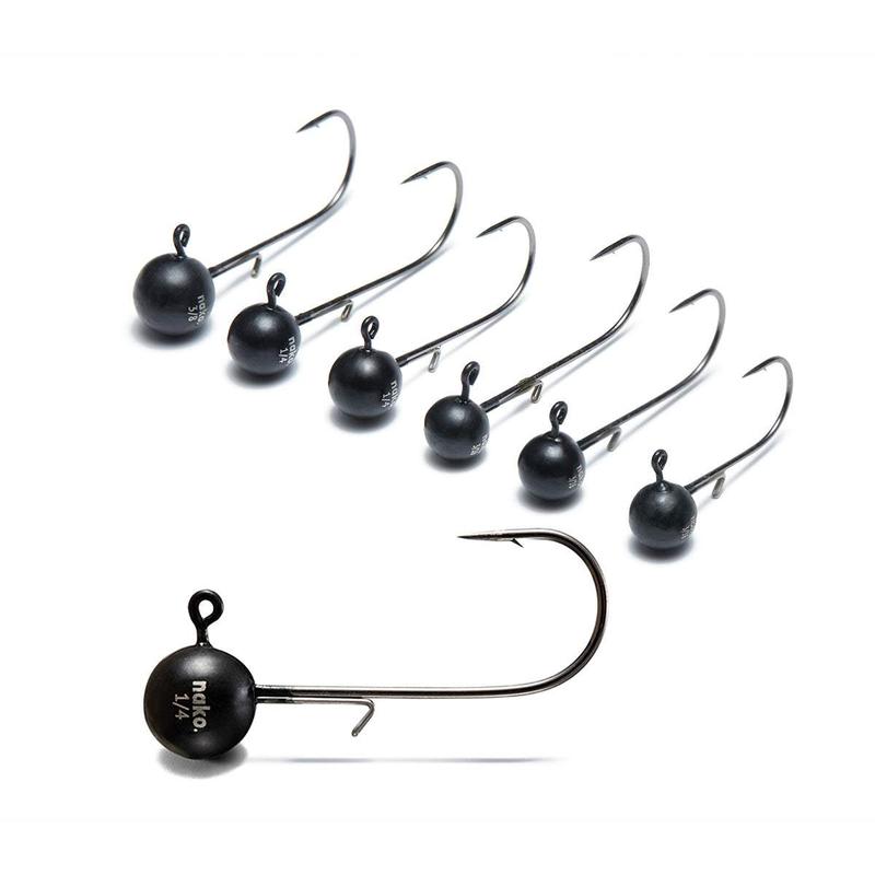 200% Sensitive Tungsten Ball Jig Heads Damiki Rig Jig Heads | No Chip Black | 5 Pack