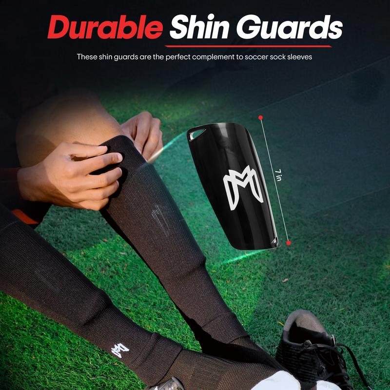 MediCaptain Elite Soccer Bundle - Grip Sock, Shin Guards, Pre-Cut Sock Sleeves, and Shin Guard Straps Bundle – Essential Equipment for Futbol Players