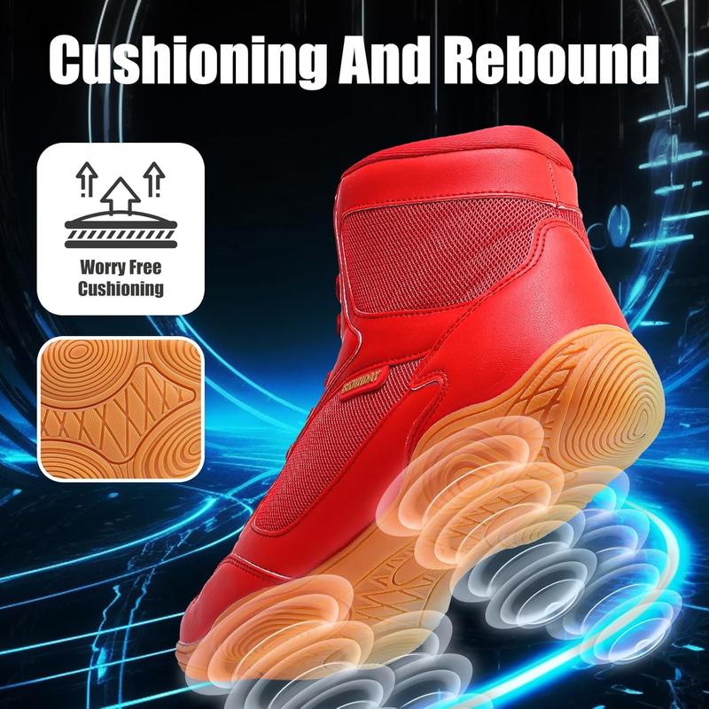 High Top Men Wrestling Shoes Boxing Shoes for Men Pro Wrestling Boots Fitness Weightlifting Powerlifting Shoes