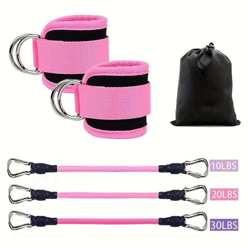 Ankle Resistance Band Set with Storage Bag, 3 Counts Ankle Bands & 2 Counts Cuffs, Resistance Bands for Leg & Butt Training, Christmas Exercise Bands for Home Gym, Gym Equipment Christmas Gifts