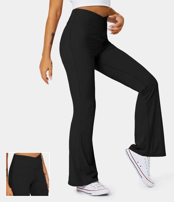 Halara High Waisted Crossover Flare Yoga Leggings