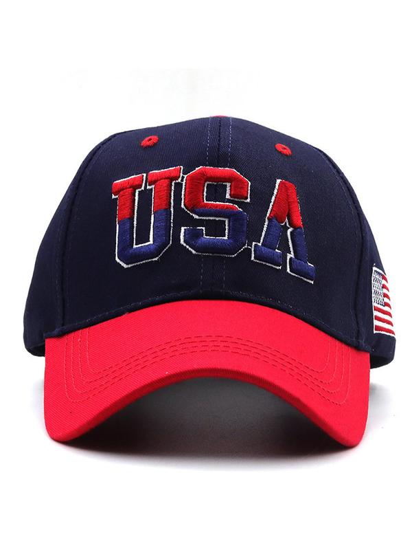 Unisex Street Trend USA Letters & Flag Embroidered Baseball Cap, Trendy Y2k Baseball Hat, Hip Hop Chic Accessories for Daily Use