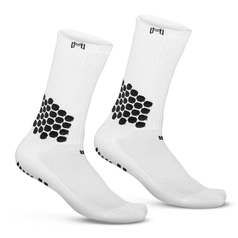 MediCaptain Soccer Grip Socks with Cushion Ankle Protection, NonSlip Soccer Socks With Grip Pads, Mens Women Youth Age 13+ Grip Socks, Blister Prevention Athletic Sock for Soccer, Basketball, Football