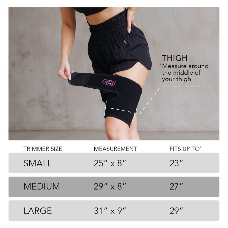 Sweet Sweat Thigh Trimmers for Men & Women by Sports Research | Increases Sweat & Activity to the Thighs during Exercise (Pink, Large)