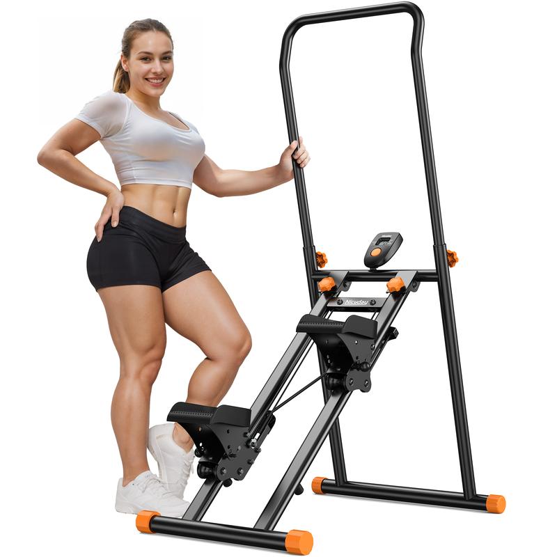 Niceday Vertical Climber, Stair Climber for Full-Body Workout, Compact & Foldable Stepper Machine , Adjustable Handlebar & Pedals, 300LBS Loading Capacity