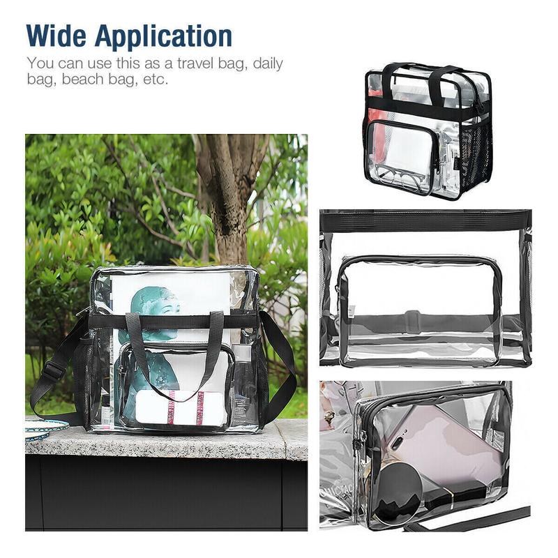 Heavy Duty Clear Transparent Backpack Bag Clear PVC Tote Pack Handbag For Girl Women