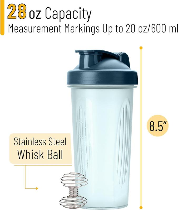 Shaker Bottles for Protein Mixes, 20 oz, Shaker Bottle with Wire Whisk Ball, Protein Shaker Bottle, Shaker Cup, Protein Shaker, Protein Shake Bottle, Bottle Shaker, Shake Bottle