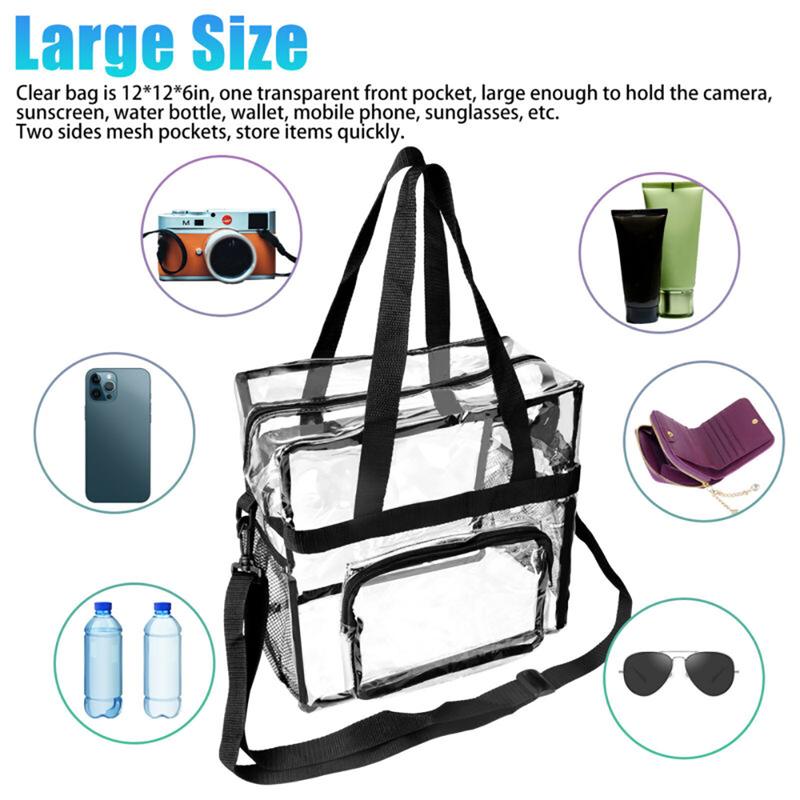 Heavy Duty Clear Transparent Backpack Bag Clear PVC Tote Pack Handbag For Girl Women