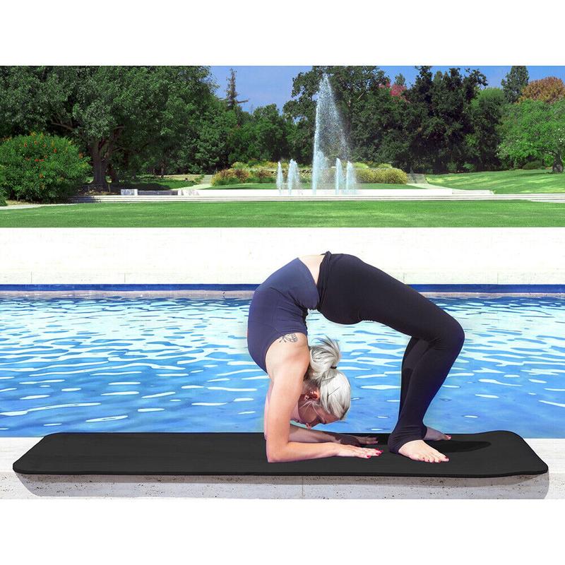 Exercise Yoga Mat 1 2-Inch Thick w Carry Strap Gym Pilates Meditation Fitness