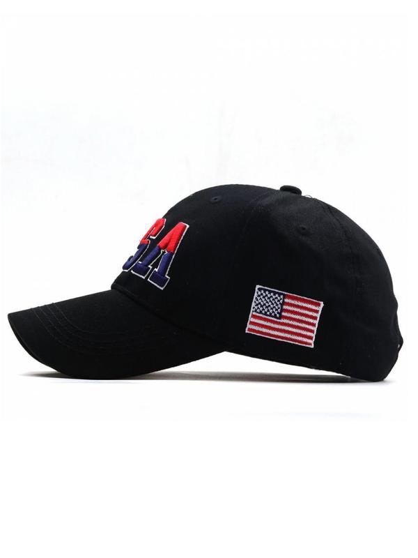 Unisex Street Trend USA Letters & Flag Embroidered Baseball Cap, Trendy Y2k Baseball Hat, Hip Hop Chic Accessories for Daily Use