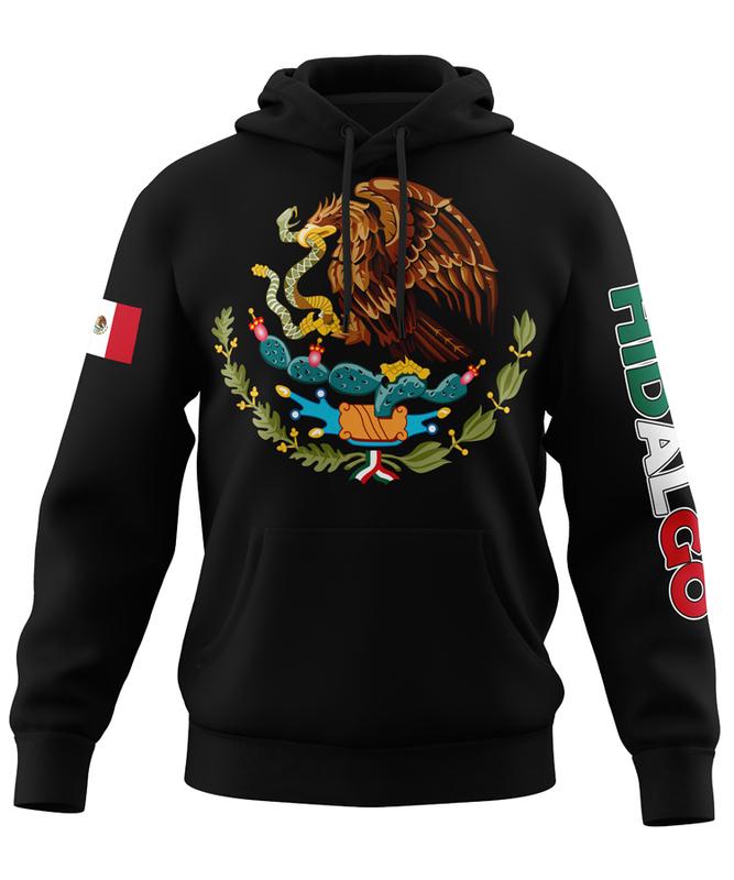 Mexico States Design Black Hoodie